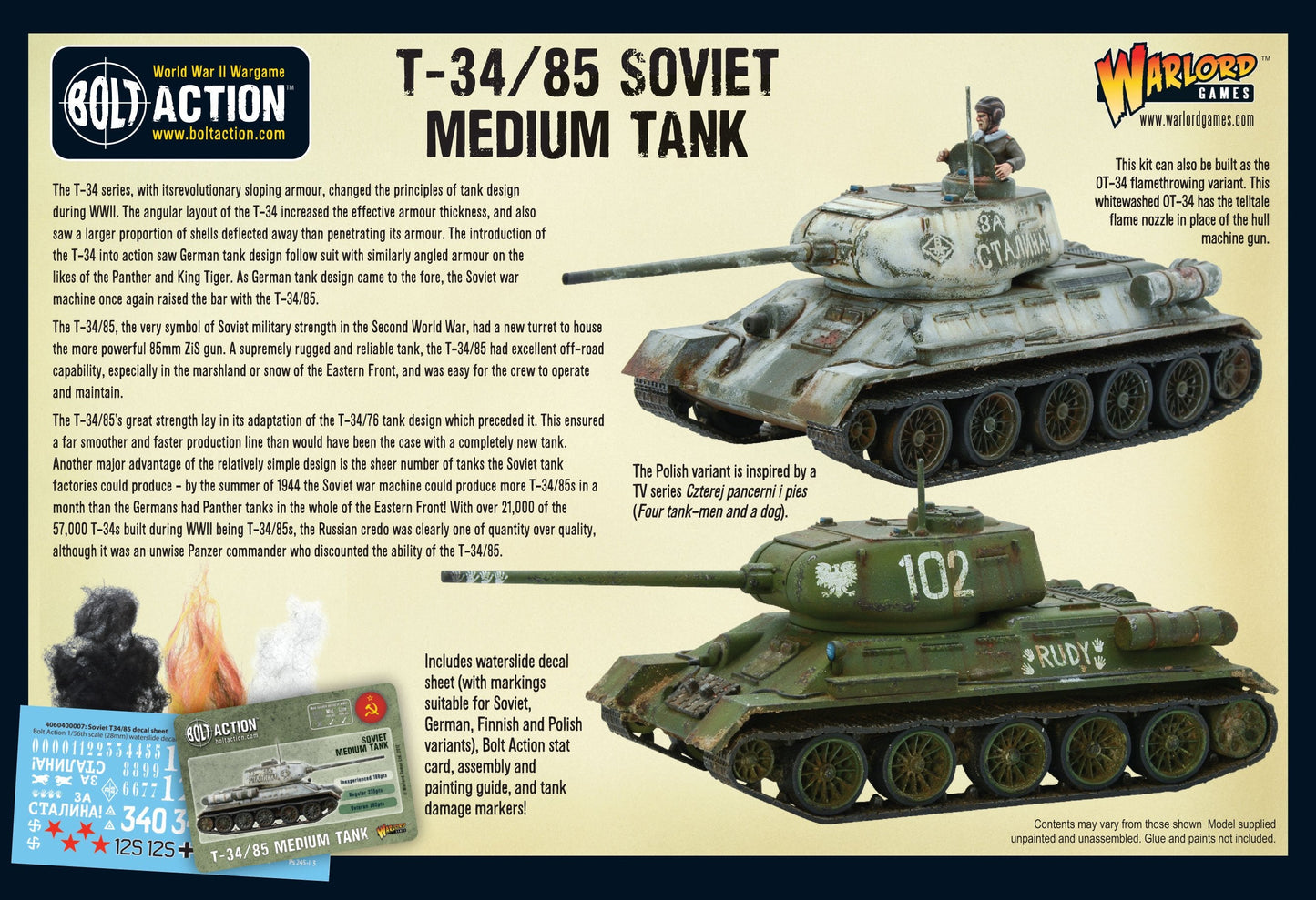 Bolt Action: T34/85 Medium Tank