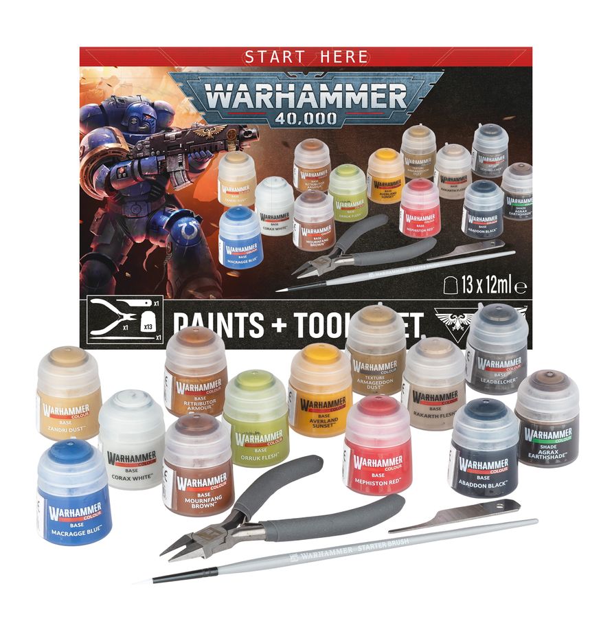 Warhammer 40k: Paints & Tools Set