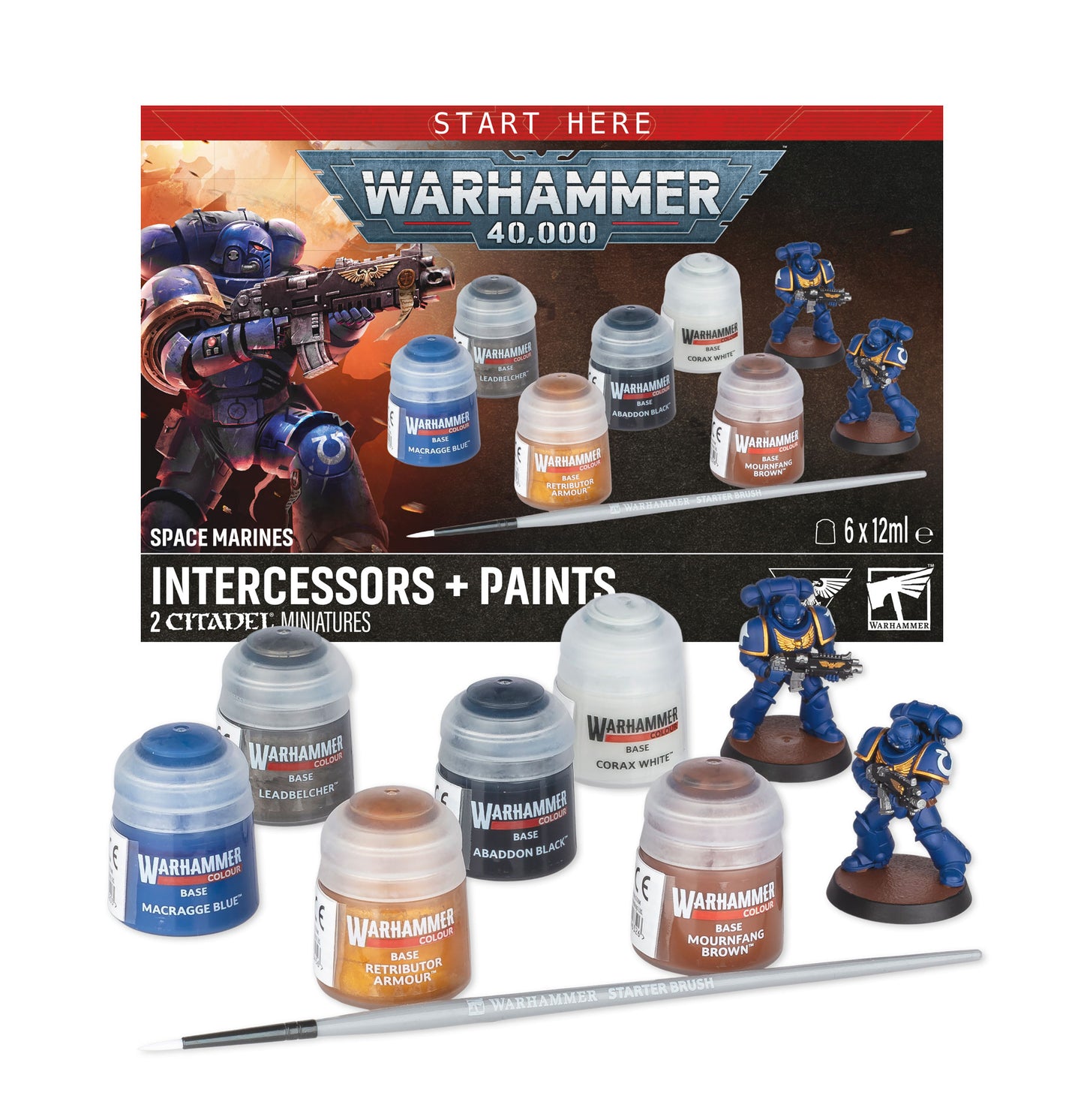 Warhammer 40k: Space Marine - Intercessors + Paints