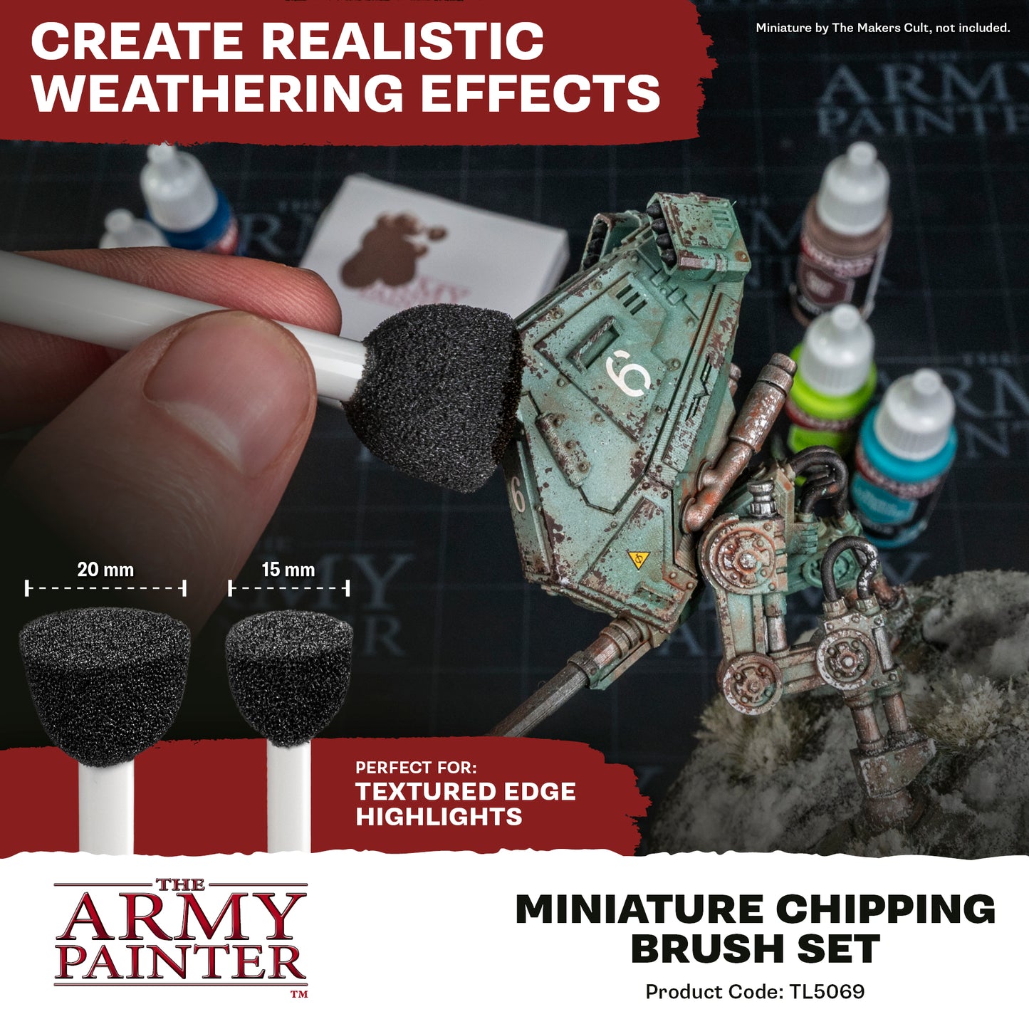 The Army Painter Miniature Chipping Brush Set TL5069P