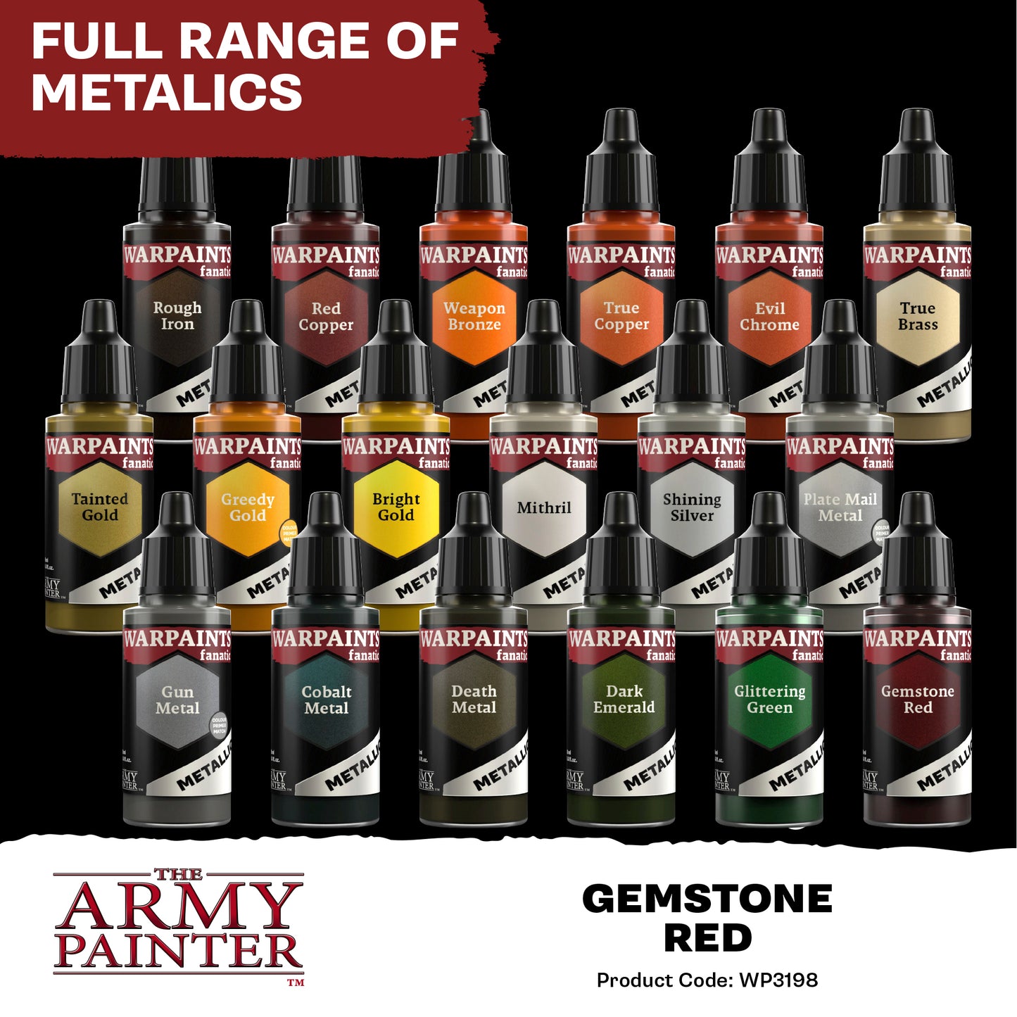 Warpaints Fanatic Metallic: Gemstone Red WP3198P