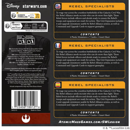 Star Wars Legion Rebel Specialists