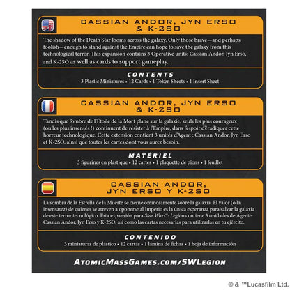 Star Wars Legion Cassian Andor, Jyn Erso & K-2SO