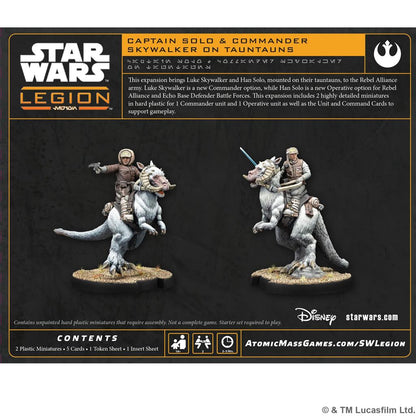 Star Wars Legion Captain Solo & Commander Skywalker on Tauntauns