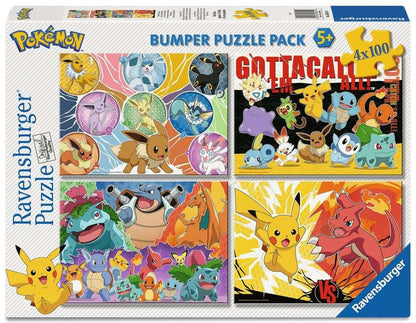 Pokémon Puzzle 4-Pack Pokémon Buddies (4x100 Brikker)